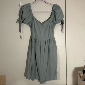 Blue/Green Open Back Dress